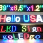goLEDgo FULL COLOR LED SIGN, Splash WaterProof UV Proof, Programmable Scrolling LED Message Marquee Sign,Metal Case,Ultra thin 25″