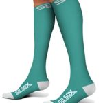 SB SOX Compression Socks (20-30mmHg) for Men & Women – Best Stockings for Running, Medical, Athletic, Edema, Diabetic, Varicose Veins, Travel, Pregnancy, Shin Splints (Green/White, Small)
