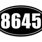 MAGNET 3×5 inch Black Oval 8645 Sticker – anti trump stop impeach bumper resist pro dnc Magnetic vinyl bumper sticker sticks to any metal fridge, car, signs