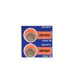 SONY CR1632 3 Volt Lithium Coin Cell Battery (2 Pieces)