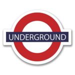 2 x 10cm- 100mm London Underground Vinyl SELF ADHESIVE STICKER Decal Laptop Travel Luggage Car iPad Sign Fun #6403