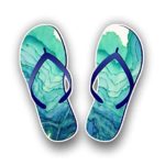 Magnet Flip Flop Blue Magnetic vinyl bumper sticker sticks to any metal fridge, car, signs 5″