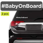 reussir Baby On Board Sticker Car Decals Safety Signs Easy to Install Waterproof Simple Hashtag Design (2 Stickers Per Pack)