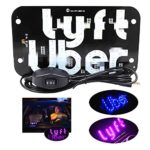 Rideshare LED Sign Light with Bright Lights, Glowing Car Decor Accessories, Flashing Hook on Car Window with DC12V Car Charger Inverter, Make Your Car Visible