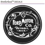 Ford Motor Company Vintage Car Sign Emblem Gas Signs Car Company Pack of Two Vinyl Decals for Laptop Water Bottle Bike Car Truck Sticker (Pack of Two 2.75″ Decals)