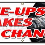 72″ Tune UPS Brakes Oil Change Banner Sign Cars a/c Brake Muffler tire tech