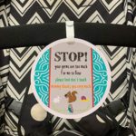 CORNERIA Woodlands Tag:Stop!Please Look,Don’t Touch Tag Sign W/Hanging Straps(Newborn Girl Boy Sign, Baby Car Seat Tag, Stroller Tag, Baby Preemie, No Touching Car Seat Sign Tag)