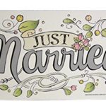 Just Married Wedding Magnet Decoration for Car, Refrigerator, or Office, 9 Inch