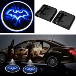 3D Ghost Shadow Emblems Wireless Door Sensor Lights (2pcs), No DrillingLed Laser Door Shadow Light Welcome Projector Lamps Fits Ford, Audi, VW, Dodge, Toyota, Honda (Blue Bat Batman)