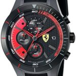 Ferrari Men’s 0830260 REDREV EVO Analog Display Quartz Black Watch