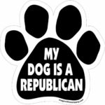 Imagine This Paw Car Magnet, My Dog is a Republican, 5-1/2-Inch by 5-1/2-Inch