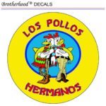 Los Pollos Hermanos Gus Fring Fried Chicken Breaking Bad Insignia Gas Signs Car Company Pack of Two Vinyl Decals for Laptop Water Bottle Bike Car Truck Sticker (Pack of Two 2.75″ Decals)