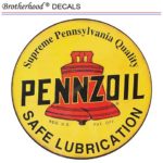 Pennzoil Pennsylvania Gasoline Motor Oil Synthetic Motor Oil Gas Signs Car Company Pack of Two Vinyl Decals for Laptop Water Bottle Bike Car Truck Sticker (Pack of Two 2.75″ Decals)