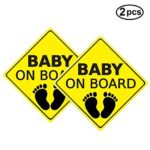 Ponacat Baby on Board Sticker Sign,Baby Car Sticker Kid Safety,Self-Adhesive Easy to Install Waterproof Car Window Sign Sticker