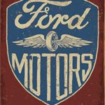 Desperate Enterprises Ford Motors – Since 1903 Tin Sign, 12.5″ W x 16″ H