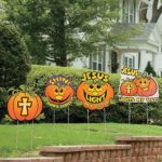 Christian Halloween Yard Signs (set of 4 pumpkins)