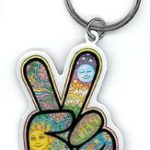 Dan Morris – Peace Fingers – Metal Keychain