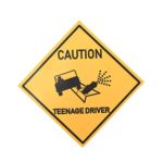 Treasure Gurus Funny Caution Teenage Driver Street Sign Vehicle Magnet Car Prank Truck Bumper Sticker