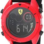 Ferrari Men’s Forza Quartz Watch with Silicone Strap, Black, 22 (Model: 0830549)