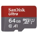 SanDisk 64GB Ultra MicroSDXC UHS-I Memory Card with Adapter – 100MB/s, C10, U1, Full HD, A1, Micro SD Card – SDSQUAR-064G-GN6MA