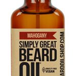 Simply Great Beard Oil – MAHOGANY Scented Beard Oil – Beard Conditioner 3 Oz Easy Applicator – Natural – Vegan and Cruelty Free Care for Beards – America’s Favorite