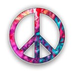 Magnet Peace Sign Kalidescope Magnetic vinyl bumper sticker sticks to any metal fridge, car, signs 5″