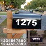 Diggoo Reflective Mailbox Numbers Sticker Decal Die Cut Bold Gothic Style Vinyl Number 4″ Self Adhesive 2 Sets for Mailbox, Signs, Window, Door, Cars, Trucks, Home, Business, Address Number