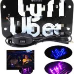 KOLHOFFR Ride Share LED Sign with Bright Lights with Suction Cups Flashing Hook on Car Window with DC12V Car USB Socket Make Your Car Visible