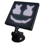 12V Animation Car LED Display Screen,Controlled Emoji Car LED Display Screen Adjustable Support Bluetooth App for iOS Android