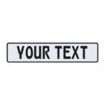 European License Plates Personalized Embossed Aluminum Sign – 4.4 in x 20.5 inches