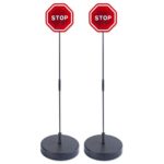 Andalus Brands Flashing LED Stop Sign Garage Parking Assistant System | Bumper Sensor,Red (2 Pack)