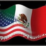 Mexican / American Flag Vanity Metal Novelty License Plate Tag Sign