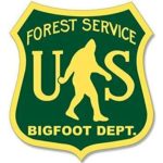 MAGNET 4×4 inch BIGFOOT DEPT Shield Shaped Sticker -decal hunter sasquatch funny humor Magnetic vinyl bumper sticker sticks to any metal fridge, car, signs