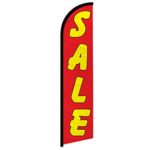 Infinity Republic – Sale (Red & Yellow) Windless Full Sleeve Banner Swooper Flag – Perfect for Businesses, Dealerships, Car Lots, Furniture Stores, etc!