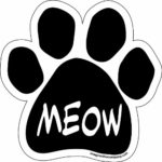 Imagine This Paw Car Magnet, Meow, 5-1/2-Inch by 5-1/2-Inch
