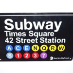 New York City Times Square Tin Subway Sign
