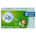 Puffs Plus Lotion Facial Tissues, 8 Family Boxes, 120 Tissues per Box (960 Tissues Total)