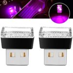 BukNikis USB Simple Atmosphere Lights USB Car Interior Accessories Lighting – Universal (Pink Magenta, 2 pcs)