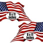 MAGNET 2 Pack: 6×11 inch Forward & Reverse LARGE Waving American Flag Stickers (usa us) Magnetic vinyl bumper sticker sticks to any metal fridge, car, signs