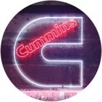 TeroLED Cummins Car Colorful LED Neon Sign White and Red w12 x h8