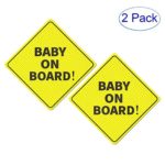 FNIENIC 2PCS Baby on Board Car Stickers for Baby Safety, Baby Car Sign. Warning Sticker Window Magnet Sign Notice Board. Back Self-Adhesive Easy to Install