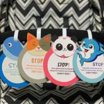 4 Pack-Whale,Dolphin,Panda,Kitten-Stop,Don’t Kiss,Please Look,Don’t Touch Tag W/Hanging Straps(Girl Sign, Newborn, Baby Car Seat Tag, Stroller Tag, Baby Preemie No Touching Car Seat Sign Tag)
