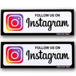 eSplanade Follow Us on Instagram Sign Sticker Decal – Easy to Mount Weather Resistant Long Lasting Ink (Size 9″x3″)