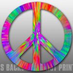 MAGNET 4×4 inch Round Tie Dye Peace Sign Sticker – hippie imagine dyed love weed no war Magnetic vinyl bumper sticker sticks to any metal fridge, car, signs