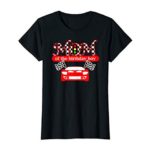 Womens Mom Of The Birthday Boy Race Car Mommy T Shirt