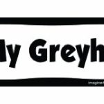 Imagine This Bone Car Magnet, I Love My Greyhound, 2-Inch by 7-Inch