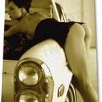 SRongmao Try It Pinup Girl Sexy Hot Rod Car Garage Auto Shop Man Cave Decor Metal Tin Sign 8x12in
