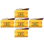 (5 Pack) Prescolite EDCNRB 4.8v Exit Sign Emergency Light Battery Pack Replacement Energizer N20AE015A Ni-CD AA 800mAh CUSTOM-222 NIC0905 OSA146