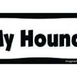 Imagine This Bone Car Magnet, I Love My Hound Dog, 2-Inch by 7-Inch