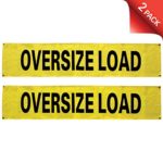 VULCAN Oversized Load Banner for Escort Vehicles (Solid), 2 Pack – 12 Inch x 60 Inch